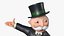 Mr Monopoly Character Welcome Pose