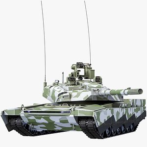 Rigged Abrams-X Main US Battle Tank Green Protective Camo PBR