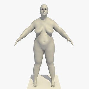 Obese Old European Woman Mesh Rigged Version 2