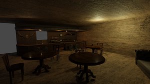 3D model bar scene