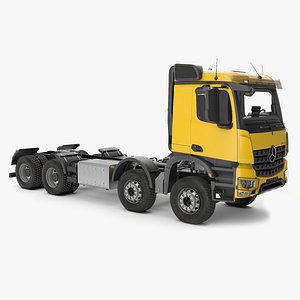 3D Mercedes Benz Arocs and Fifth Wheel