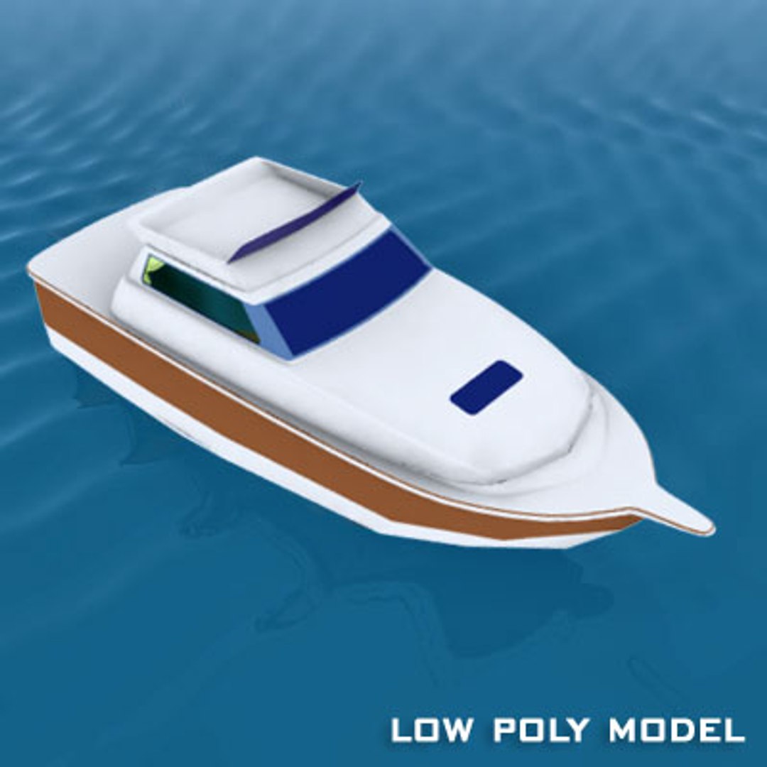 3d Yacht Motorboat Model
