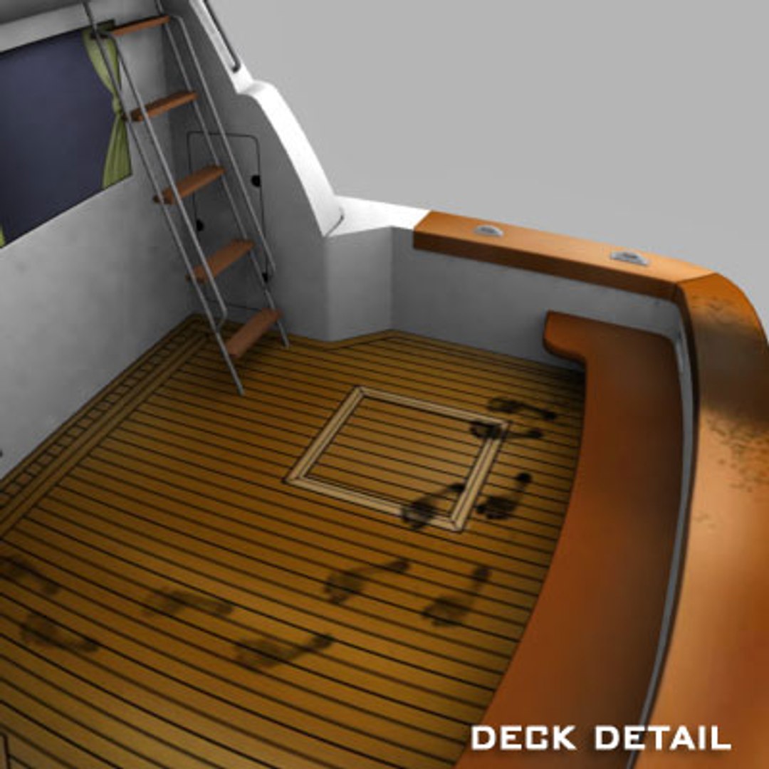 3d Yacht Motorboat Model