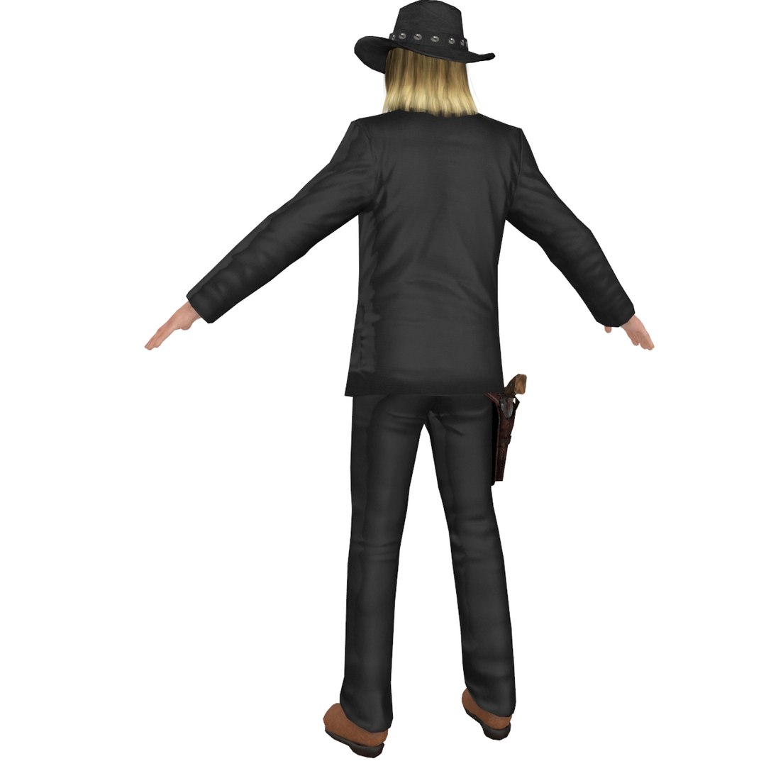 3D Cowboy Belt Revolver Model - TurboSquid 1274607