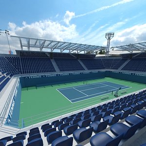 Tennis Court Arena 3d Model