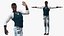 Afro American Man in City Style Rigged for Cinema 4D