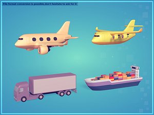 Cartoon Transport Vehicles Pack