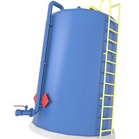 Storage Vessel Tank Low Poly 12