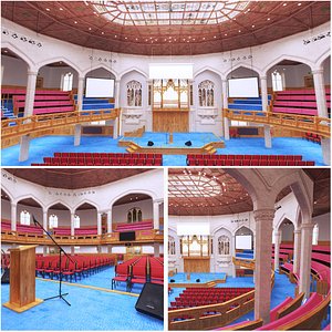 Assembly hall and Church 3D model