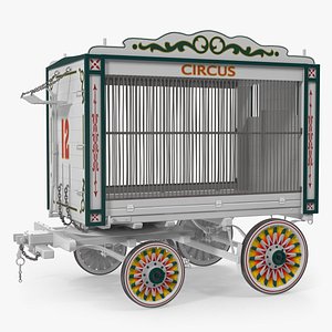 3D traveling circus wagon model