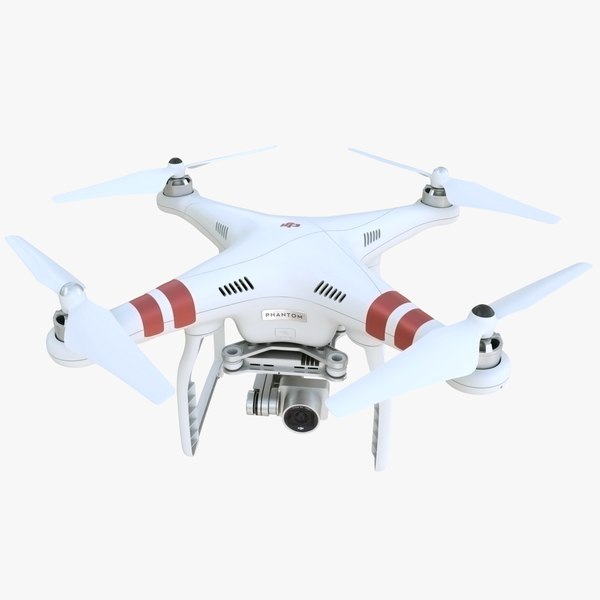 3D model DJI Phantom 3 Quadcopter Drone Red