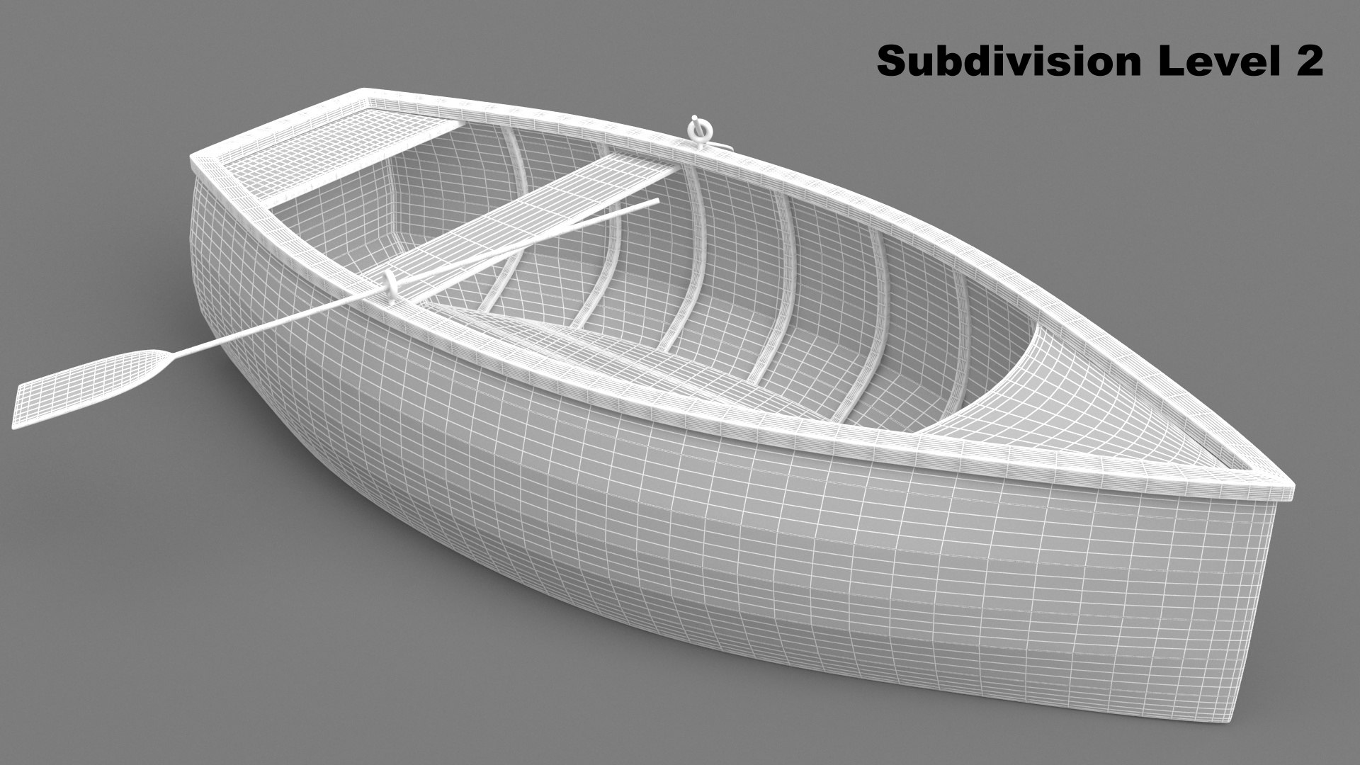 3D Wooden Rowboat 02 Model - TurboSquid 2274515