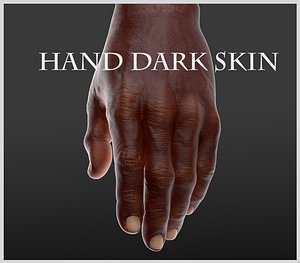 3D hand dark skin