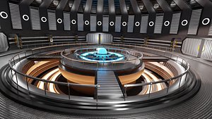 Sci-Fi Interior Scene 3D Model