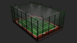 3D public tennis court