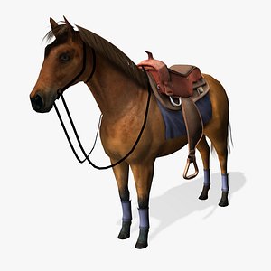 horse real-time 3d obj