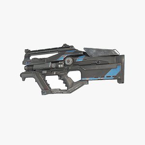 3D model Future sci-fi laser gun