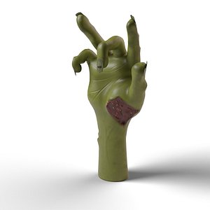 Monster cut off zombie hand rigged 3D