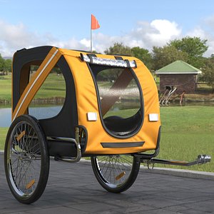 Pet Bike Trailer Yellow