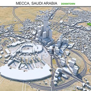 3D model Mecca Downtown Saudi Arabia