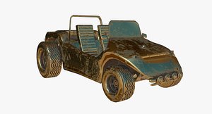 golden buggy geep - 3d obj