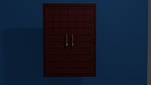 3D iron door metal model