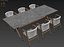 Cadeira Flexform Crono Conjunto de mesa de jantar Boma