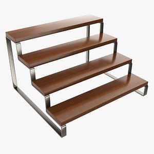 Wooden Display Riser Stand for Perfume and Makeup Organizer 3D