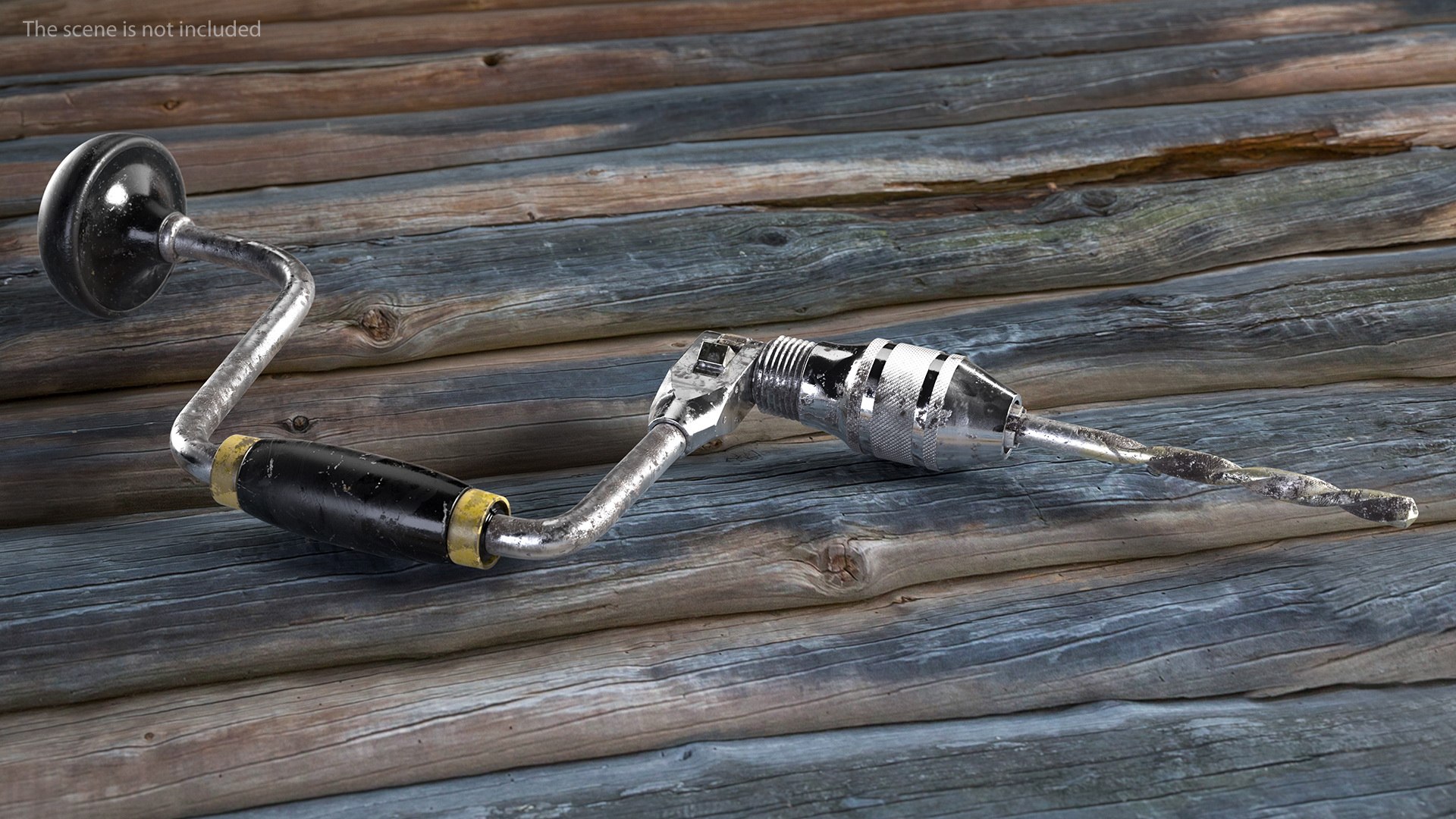 Old Stanley Hand Brace Drill 3D model preview