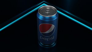 Aluminum Soda Can With Texture Control 3D model