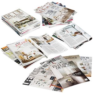 stacks magazines 3D model