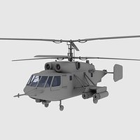 KA-29 Soviet Marines Assault Helicopter Gunship Game model