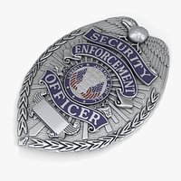 US Police Badge Silver