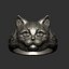 3D-модель кольца «Кошачья голова»
