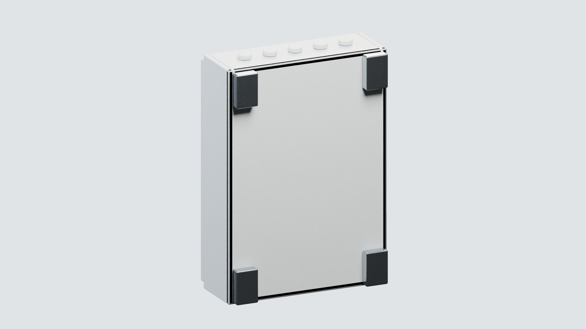 Electrical Distribution Board With Two Breaker Rows Model - TurboSquid ...