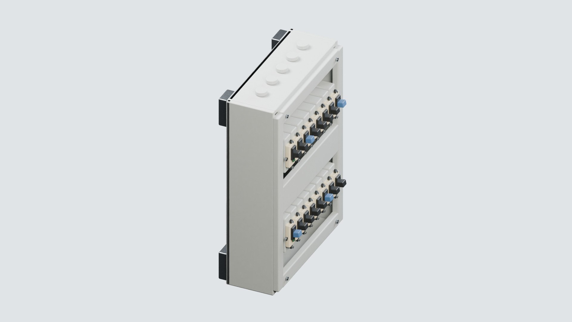 Electrical Distribution Board With Two Breaker Rows Model - TurboSquid ...