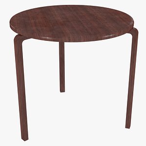 3D minimalist mahogany artek alvar aalto