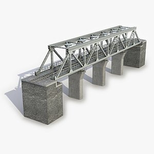 Modular Railway Bridge 20 3D Model 3D model