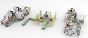 3D large manipulator layout equipment model