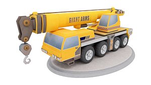 3d obj ready crane toy truck