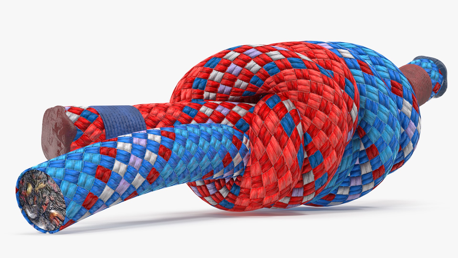 Colored Double Fishermans Bend Knot 3D model preview