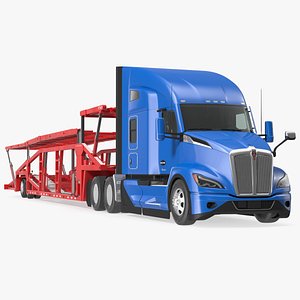 3D Kenworth Truck with Sun Valley Car Carrier