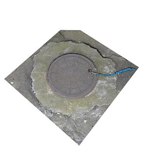 Game Ready Manhole Cover 4 3D model