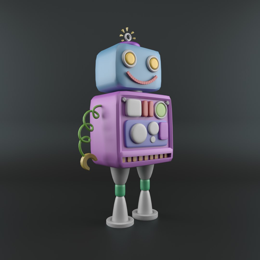 Cartoon Robot 3D Model - TurboSquid 1340153