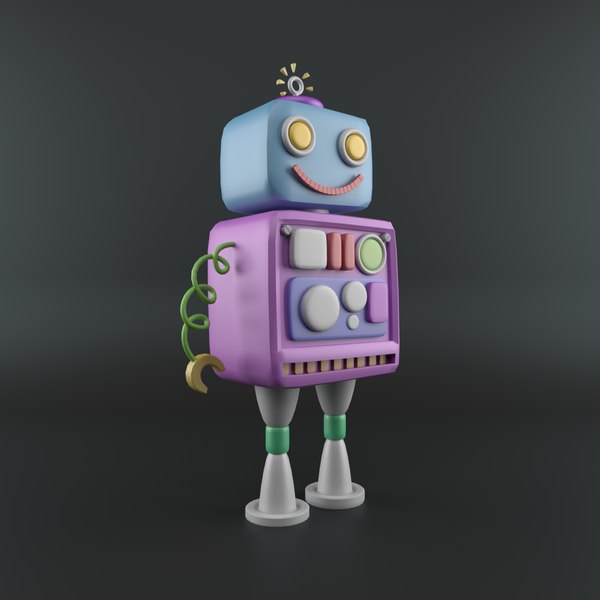 cartoon robot 3D model