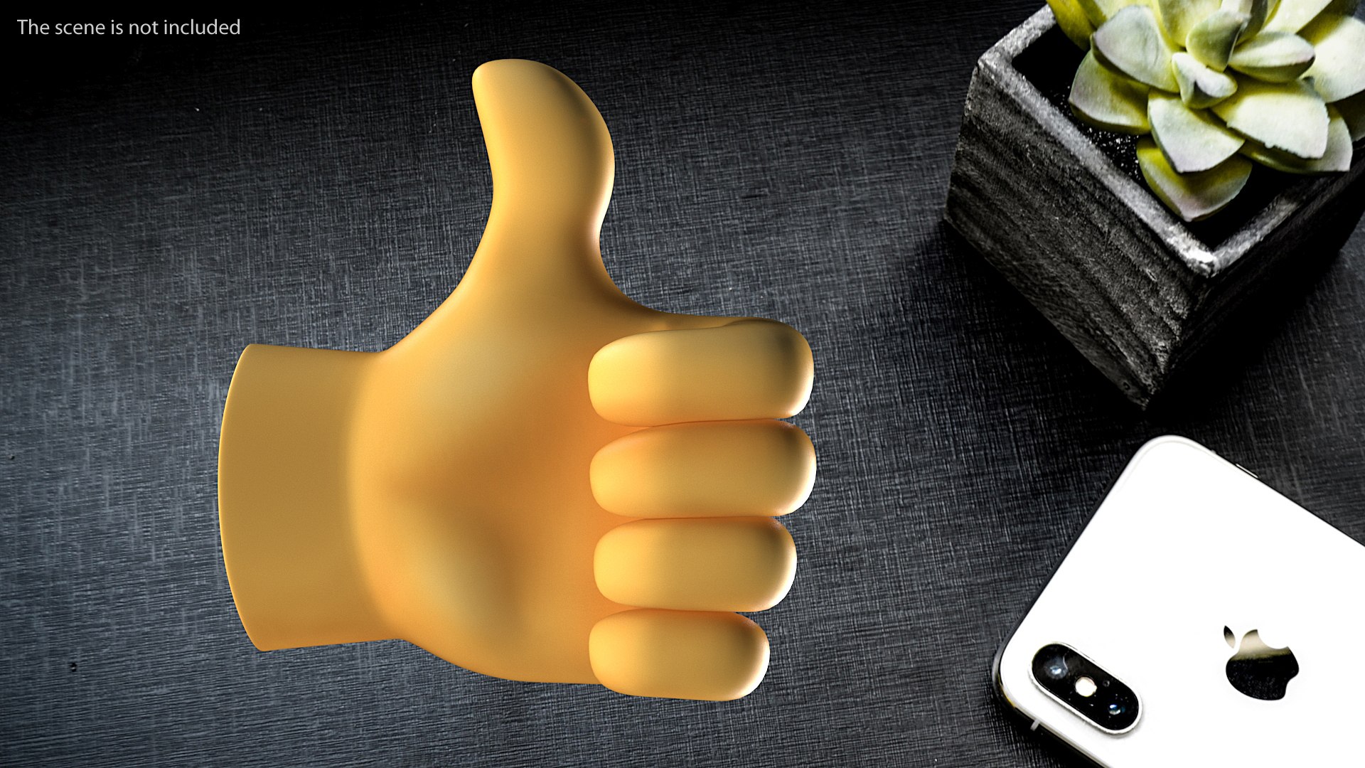 Thumbs Up Gesture Emoji 3D model preview