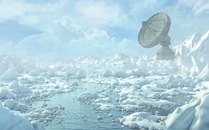Arctic Radio telescope. 3D