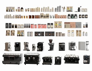 Coffee Machines Collection Coffee Accessories Collection 3D model