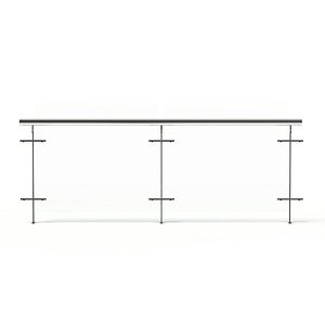 3D model mall glass barrier