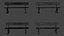 Classic Urban Wood  Cast Iron Bench - 8K Photogrammetry